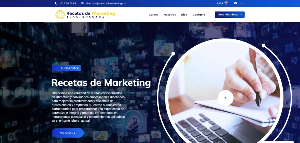 Captura de pantalla web_ Recetas de marketing